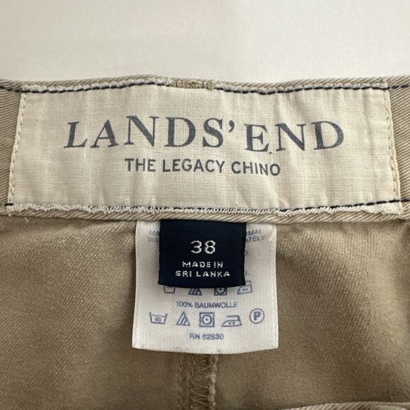 Lands End The Legacy Chino Men’s Size 38 Beige Button Up Pants Zip Fly - Picture 9 of 10